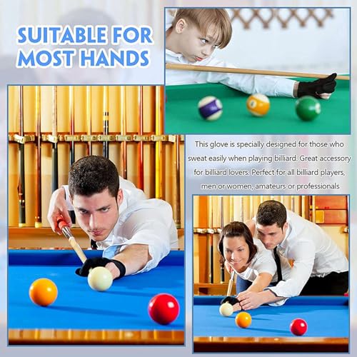 Gants de billard respirants pour éviter les mains moites sur la queue - 3