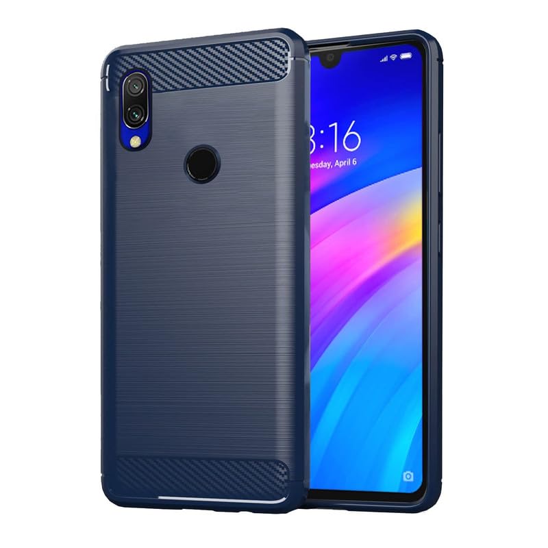 Image of Basic Case for Redmi 7 / Redmi Y3 (Carbon Fibre Blue)