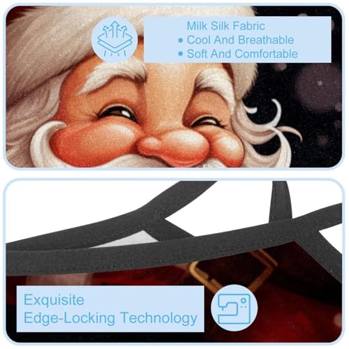 4 Pieces Father Christmas Santa Claus Neck Gaiter Bandana Face Mask, Sun Cooling Scarf Gator Cover Head for Men Women4