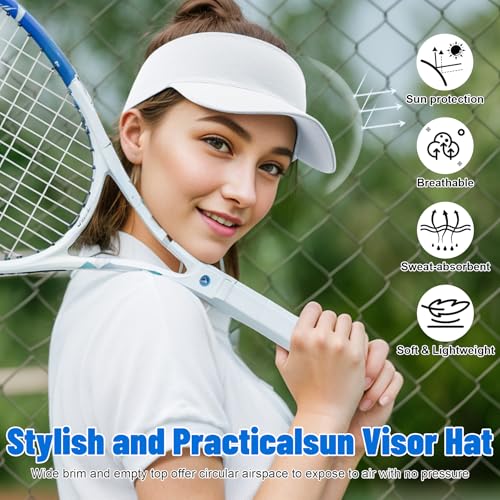 Image of Sukeen Cooling Stretchy Visor Free Size Cool Hat with UV Protection Brim Peak Vizor for Golf,Tennis,Cycling,Running
