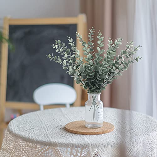 Tiyard 18Pcs 18" Tall Eucalyptus Stems Artificial Eucalyptus Leaves Greenery Decor Faux Eucalyptus Real Touch For Wedding Bouquet Centerpiece Home Decor… #TOP7