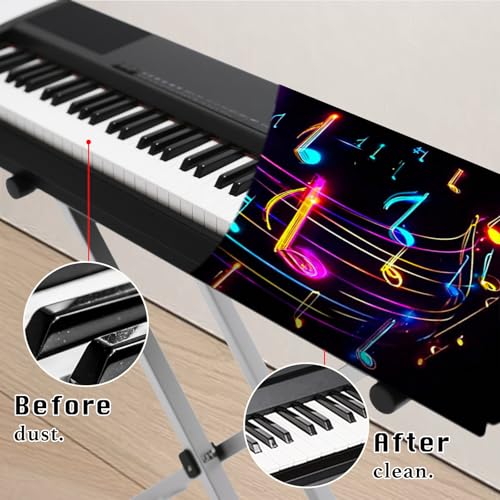 Image of Nuxovilar Neon Note Piano Cover Elastic Milk Silk 88 Key
