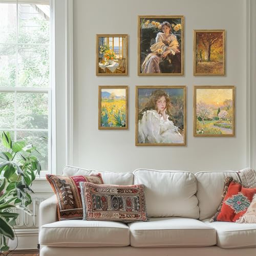 Image of VIOLABBEY 20x24 Gold Frame 2Pack, Vintage Poster Picture Photo Frames Ornate without Mat for Wall Hanging