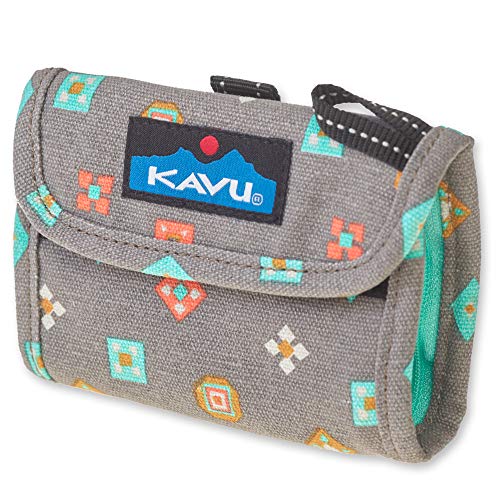 KAVU Wally Trifold Wallet with Coin Pocket and Key Ring - Fun Foulard