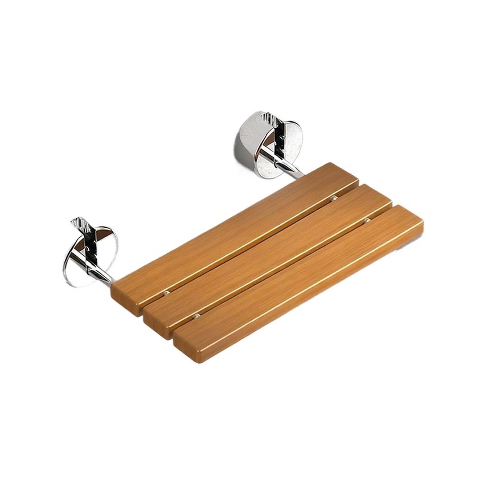 Asiento Ducha Pared Montada Asiento de Ducha Plegable montado en la Pared | Silla de banco con estructura de acero inoxidable y madera plegable