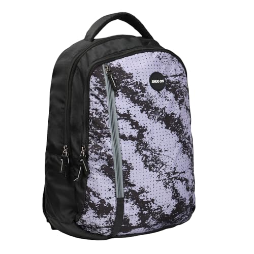 Image of Printed Backpack for School, Office & College | Polyester Turquoise Tuition Case for Adults| Comfortable Bags for Girls & Boys | Carry-On with Bottle Holder Pocket - 2 Main Compartments
