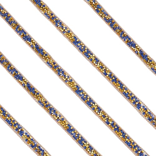Ruban strass autocollant bleu marine en résine de 4,6m pour la customisation textile - 2