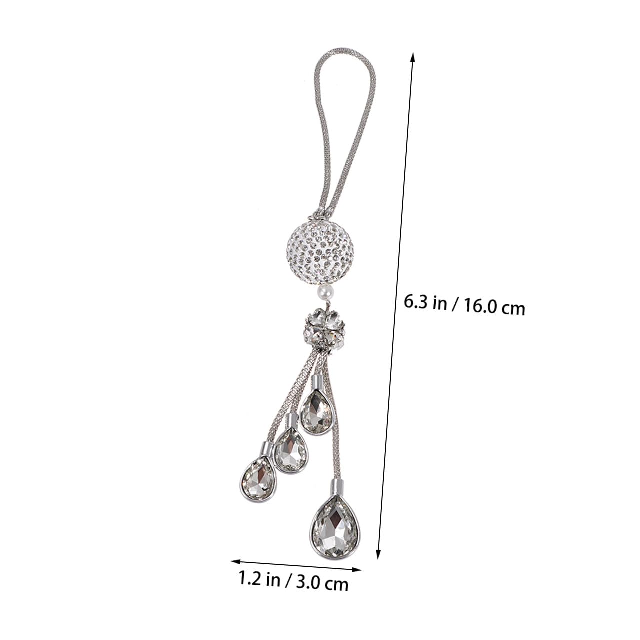 SOLUSTRE 3pièces Pendentif Pour Miroir Arrière De Voiture Ornement Décoratif Avec Chaîne Décoration Intérieure Transparente