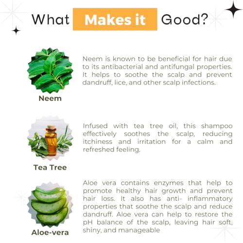 Image of Khadi Neem Tea Tree Aloe Vera Anti Dandruff Shampoo | Scalp Purification & Soothing Scalp Care | Khadi Natural Shampoo for Women & Men | Sulfate, SLS & Paraben Free 210 ml