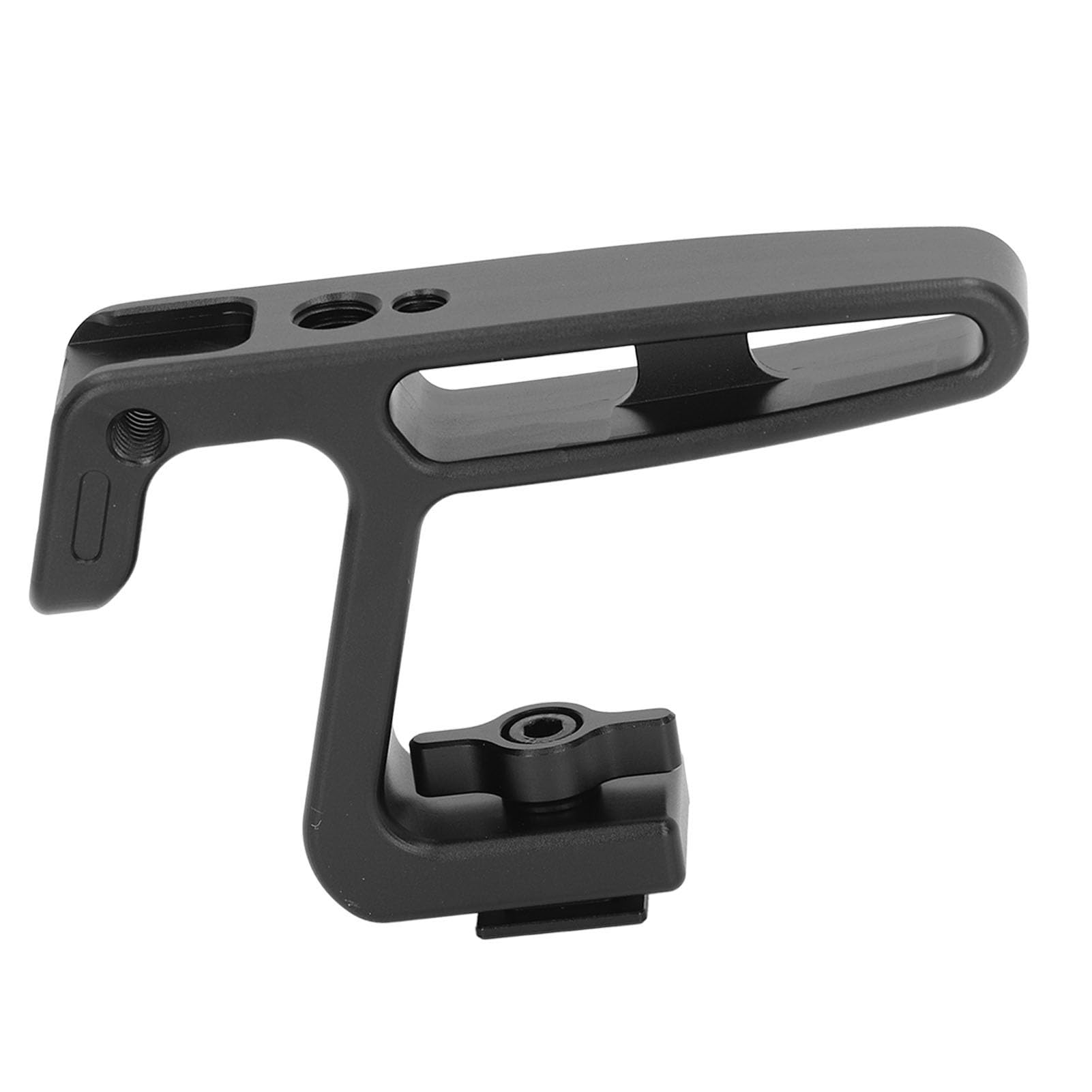 Mini uchwyt górny Ergonomiczny uchwyt aparatu ze stopu aluminium z otworem na śrubę 1/4 cala 3/8 cala i otworem montażowym Uchwyt do zimnego buta dla vlogerów i małych aparatów