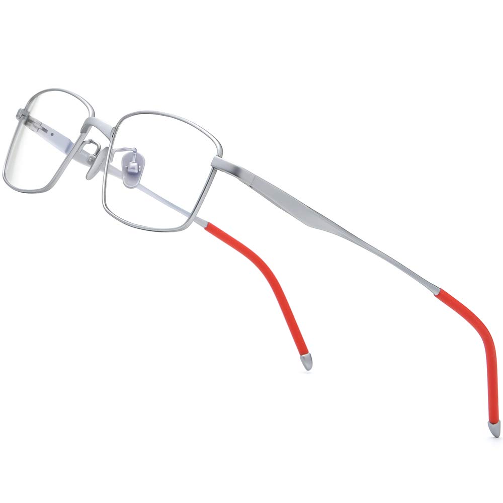 FONEX Titanium Glasses Frames for Men,Square Eyeglasses,Myopia Optical Eyewear 8556