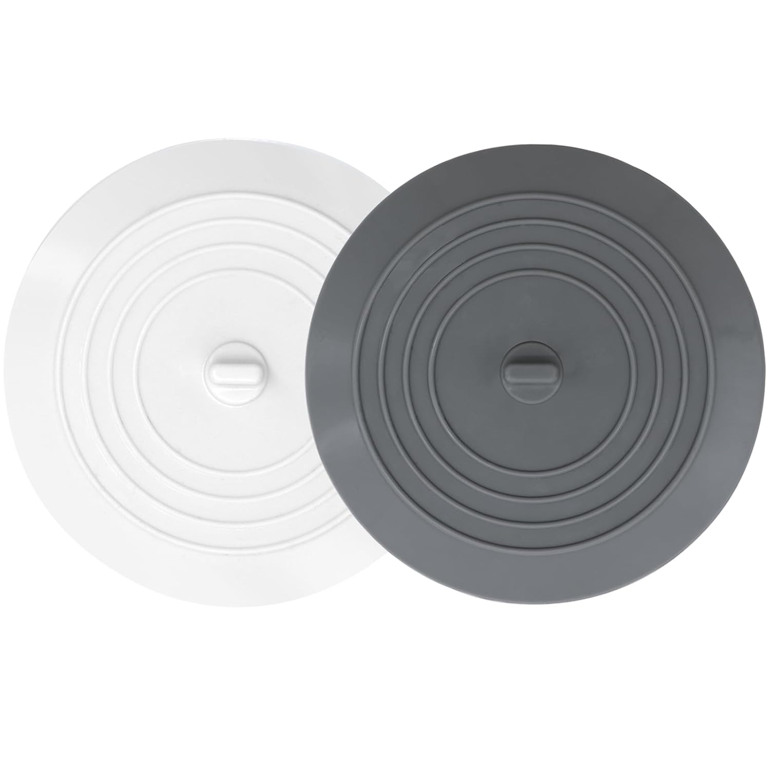 V-TOP Bathtub Drain Stopper 2 Pack 5 inches Silicone Tub Stopper Shower Drain Cover Bath Tub Plug Hair