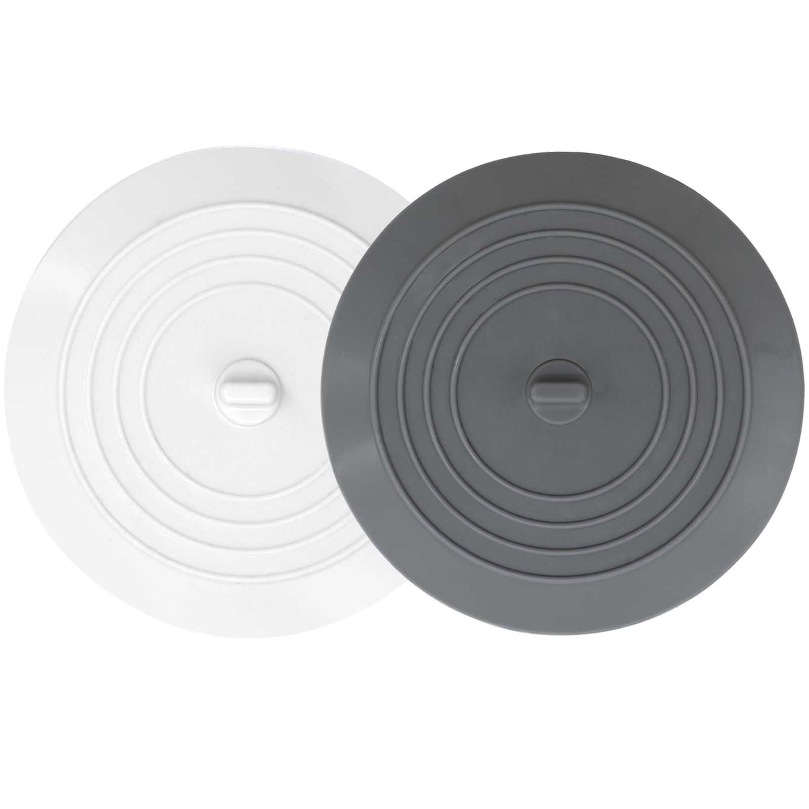V-TOP Bathtub Drain Stopper 2 Pack 5 inches Silicone Tub Stopper Shower Drain Cover Bath Tub Plug Hair