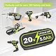 5.0Ah Ersatz für Worx 20V Akku WA3525 WA3578 WA3520 WA3575 WX550L WG629 WG547 WG545 WG801 WG320 WX176L WX169L WX682L WG163 Akku