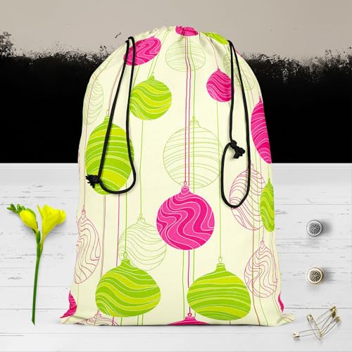Image of ArtzFolio Christmas Balls | Reusable Sack Bag | Bag for Gym, Storage, Vegetable & Travel