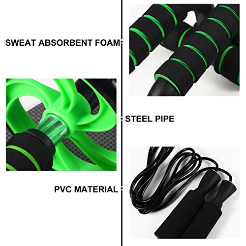 Kit de rolo de roda ABS 7 em 1 da Besportble, faixa de resistência, tapete de joelho com corda de pu
