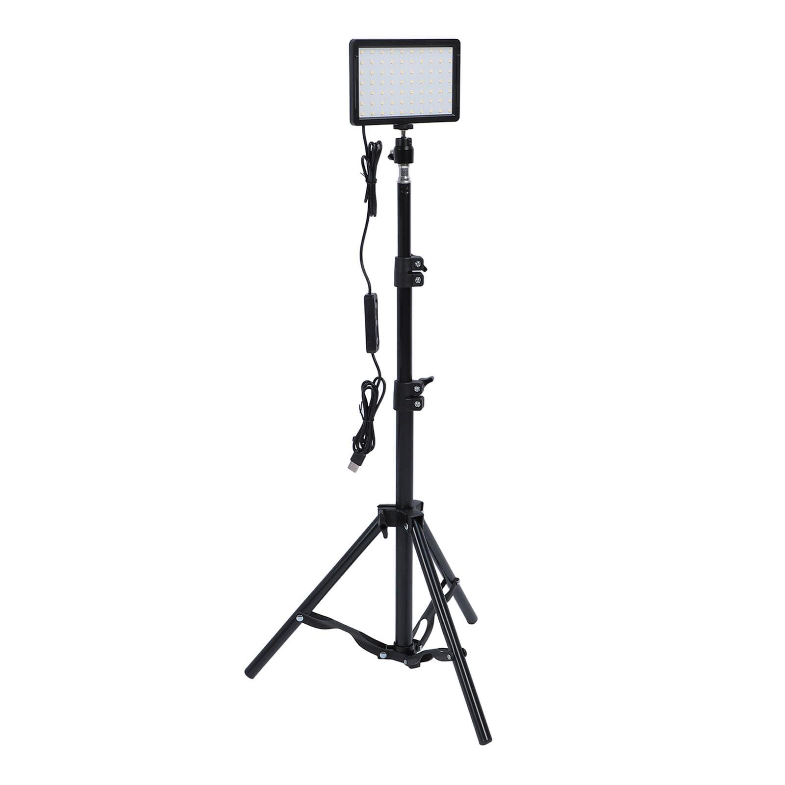 Video LED con treppiede, kit di illuminazione fotografica con 70 LED, temperatura colore 5600K, 9 modalità di illuminazione per registrazione video, streaming live, selfie,