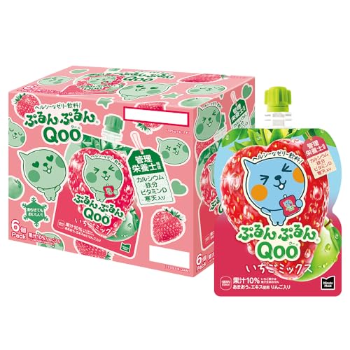 コカ・コーラ ミニッツ メイド ぷるんぷるんQoo いちごミックス 125gパウチ×6袋のサムネイル