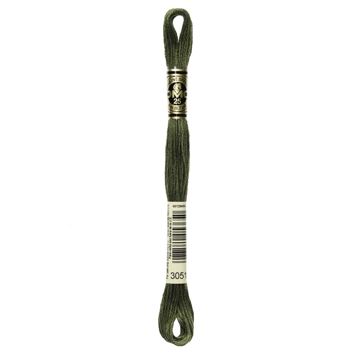 DMC Embroidery Floss Mouline Stranded Cotton Thread for Hand Embroidery and Sewing - Colour No: 3051-4 x 8m Skeins — image 1