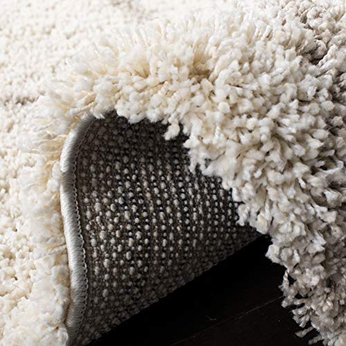 Safavieh Hudson Shag Collection 8' X 10' Ivory/Beige Sgh281D Modern Diamond Trellis Non-Shedding Living Room Bedroom Dining Room Entryway Plush 2-Inch Thick Area Rug #TOP7