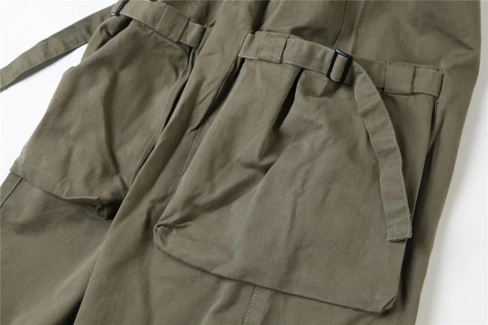 Men' -Pocket Overalls Pants Streetwear Casual Wide Leg Cargo Male Women Oversize Trousers