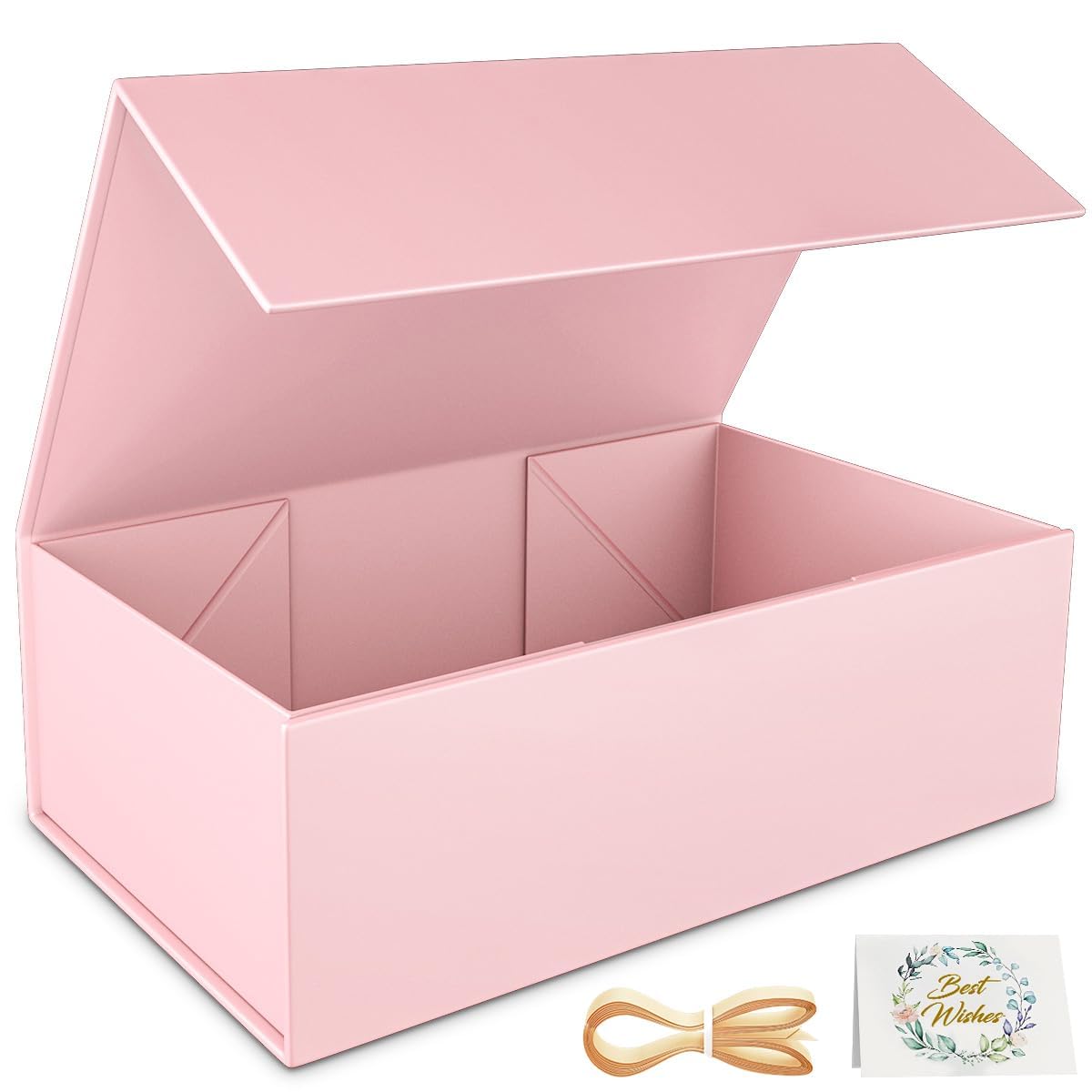 RYDDOY Pink Gift Box, 13.8x9.5x4.3'' Large Gift Boxes with Lids