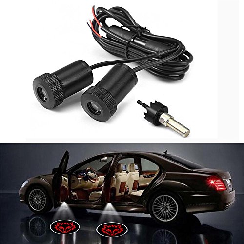 SMKJ Universal Car Door LED Light Courtesy Welcome Logo Light Shadow Ghost Projector Lamp Fit All Car Model All Years(1 Pair)