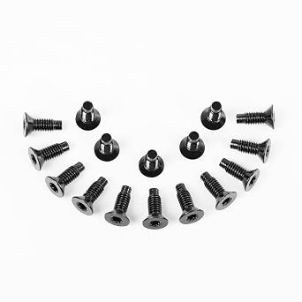GRAND ORANGE 16PCS Windshield Frame Torx Screws/Bolts/Fas, Compatible with Jeep Wrangler TJ YJ CJ 1976-2006 J4004956, 6035757K Black