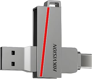HIKVISION E307C 128GB Dual OTG Pen Drive with Type-C & USB-A | USB 3.2 Metal Flash Drive | Upto 130MB/s Read Speed | HS-USB-E307C(DZ)/128G