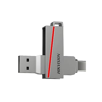 HIKVISION E307C 256GB Dual OTG Pen Drive with Type-C & USB-A | USB 3.2 Metal Flash Drive | Upto 130MB/s Read Speed | HS-USB-E307C(DZ)/256G