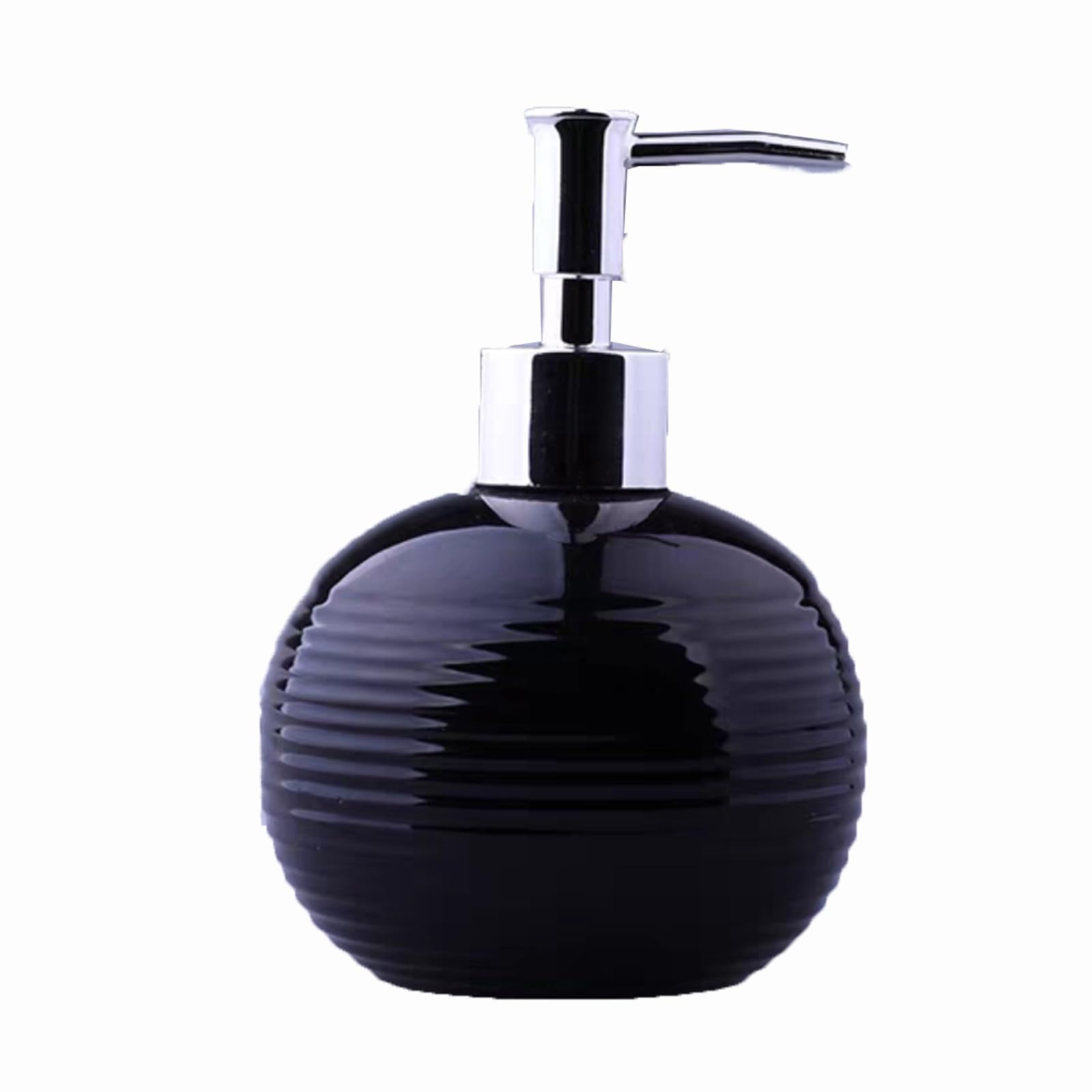 Kxaoxgrc Nero Glass Soap Lotion Dispenser Set, Ceramic Hand Soap Dispenser Multicolor 350Ml For Hotel Bathroom Kitchen(Nero)
