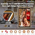 ApoloSign Neon Light Digital Picture Frame - 10.1" HD Display | AI Color-Changing LED Strip Digital Photo Frame | Quick Share Photos/Videos, Easy Setup in Frameo App | Best Digital Frame for Gifting - Image 5