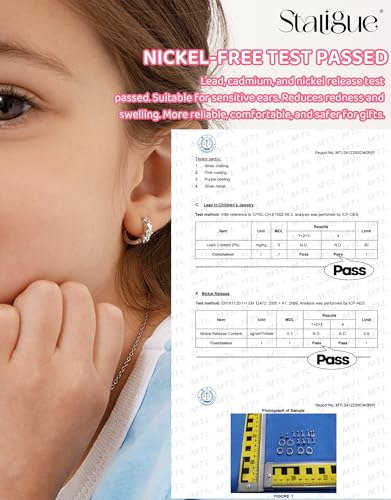 Hypoallergenic Earrings for Girls Women,Surgical Steel Screw Back Earrings for Little Girl Cute Kids Earrings Set for Sensitive Ears Screw back Stud Toddler Earring Set Kids Jewelry for Teen Girls2