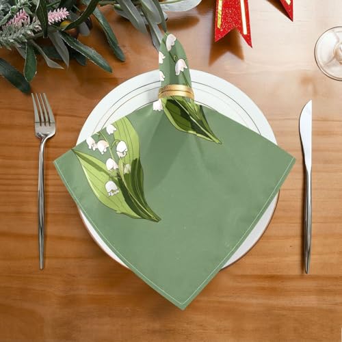 Servilletas de tela 20x20 pulg set 6 verde miniatura 3