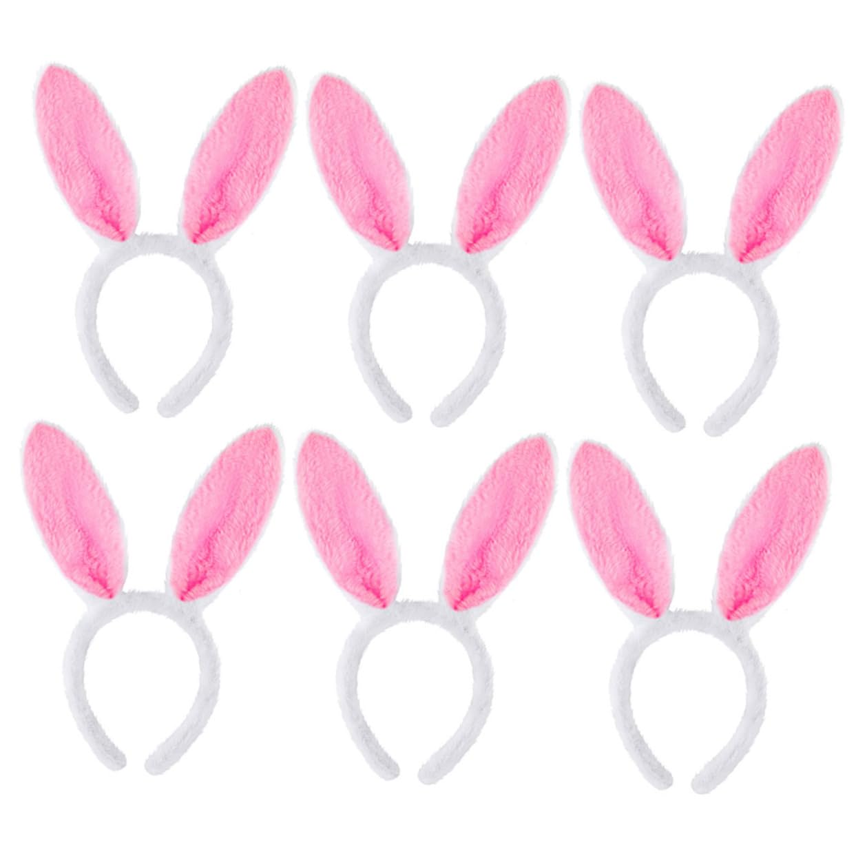 MAGICLULU 18 Pezzi Fasce Per Dell'Orecchio Di Coniglio Cerchi Per Rosa Regali Dei Coniglietto Di Peluche Coniglio Coniglietto Rosa Rifornimenti Del Partito