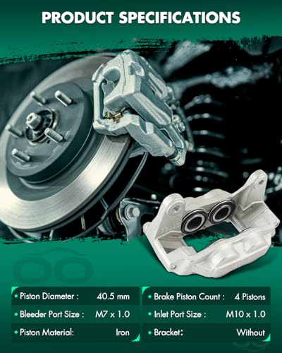 Image of SCITOO - Front Left Disc Brake Caliper Assembly without Bracket For Subaru For Impreza 2006 2007 19-3327