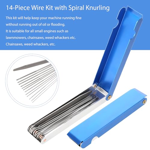 Reinigungs Set für Vergaser, Schmutzentferner Kohlenstoff Reinigungswerkzeug Kits für Motorrad ATV Welder (10 Reinigungsnadeln+5 Nylonbürsten+13 Reinigungskabelsatz+1 Scharfer Dorn)