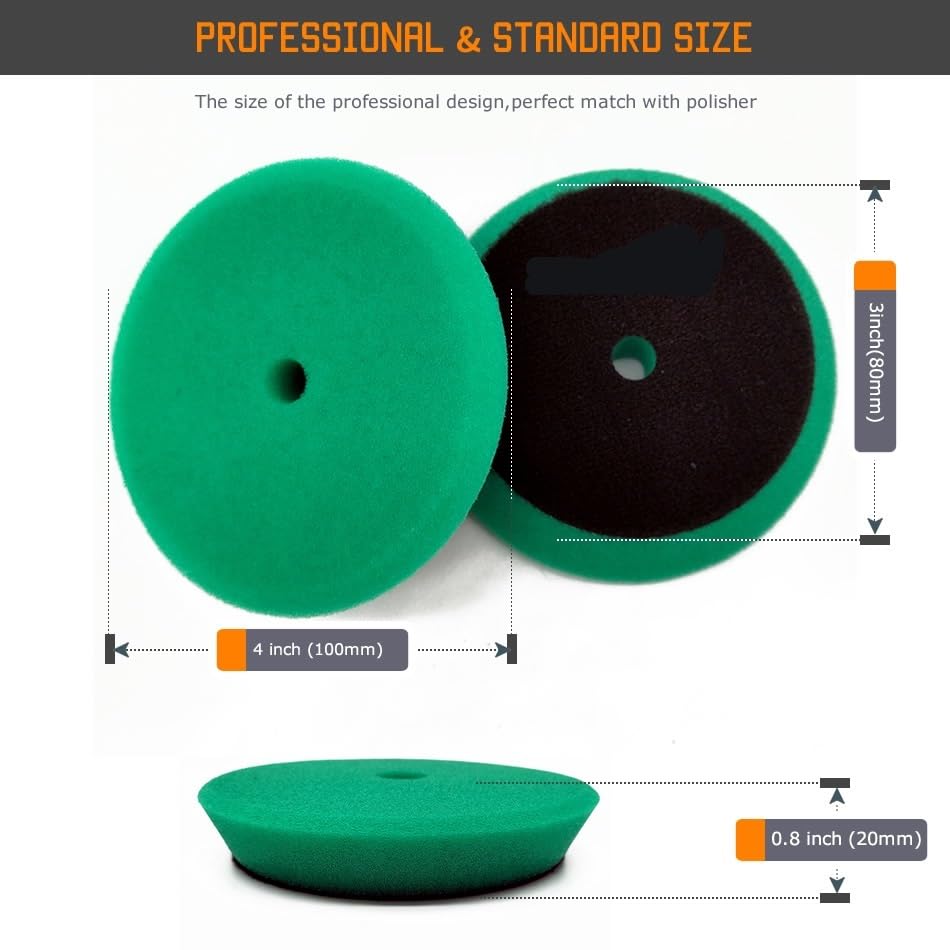 Almohadilla de pulido esponja plana, 2/5 Uds., 5/6 pulgadas, 125/150mm | Green x 5pcs,6 Inch (150mm)Backer