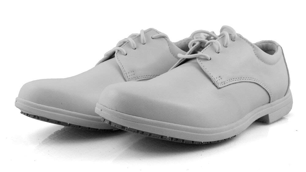 Laforst Paady 8003 Leather Slip Resistant Server Fashion Lace Up Dress Shoes White 7