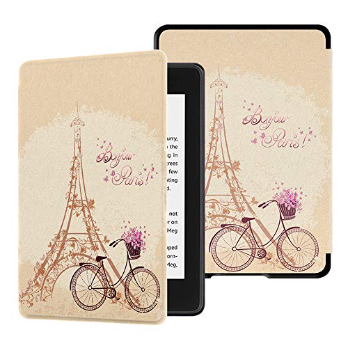 Huasiru Peinture Étui Housse Case pour Kindle Paperwhite (10ème génération Uniquement - modèle 2018), Paris Cover
