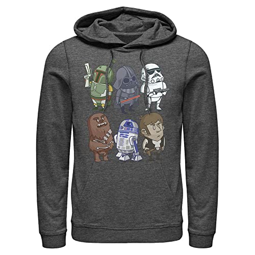 Sweatshirt à capuche Star Wars griffonnage homme noir vêtement manches longues imprimé