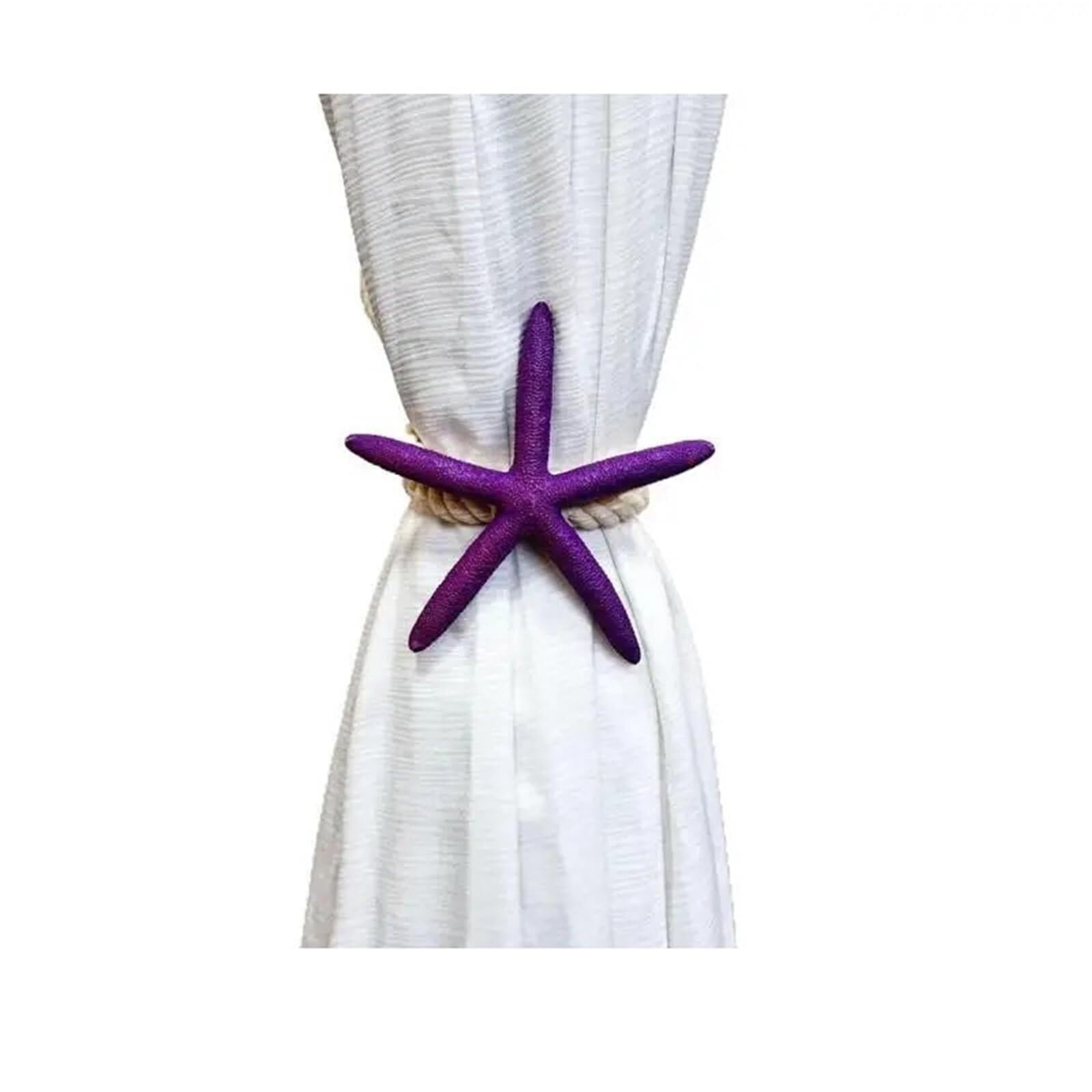 Tie Backs For Curtains Simple Stable Starfish Curtain Tie Rope Fixing Buckle Bedroom(1pc Purple)