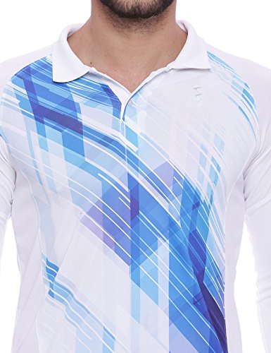 Image of CAHOOT Men's Graphic Printed Full Sleeve Polo Neck Regular Fit T Shirt for Active Wear