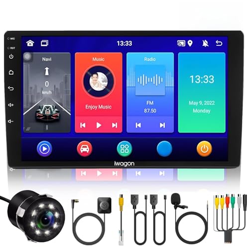 Image of iWagon 4GB+64GB Car Android System Touch Screen 9 Inch|TS9Pro Car Stereo|Wireless Carplay Adapter & Android Auto| 4th Gen Car Display Screen | Including Rearview LED Camera| Universal for All Cars