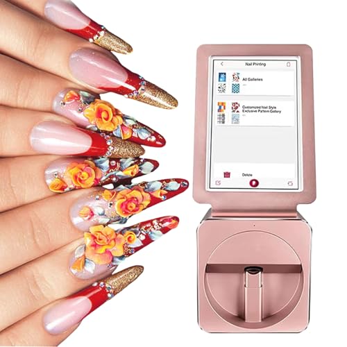 MáQuina De ImpresióN De Patrones De Bricolaje Para UñAs Profesional, MáQuina Impresora De UñAs De Pantalla Grande De 10,1 Pulgadas, MáQuina De ImpresióN De UñAs MóVil Inteligente