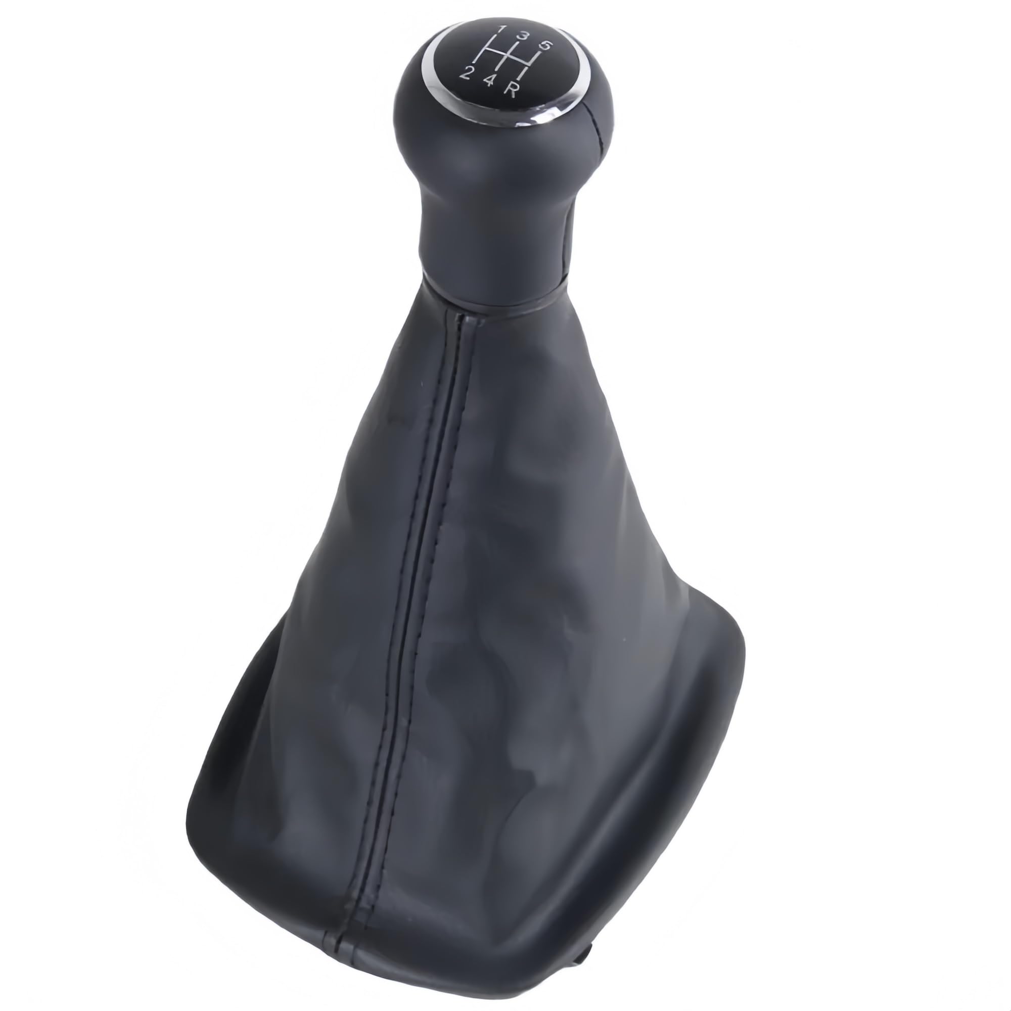 Jeocoai 5 Black Car Gear Knob For A6 C5 A4 B5 A8 D2 1998-2001 Car Gear Shift Knob Lever Gaiter Boot Cover Collar 5/6 For Speed(5 Black)