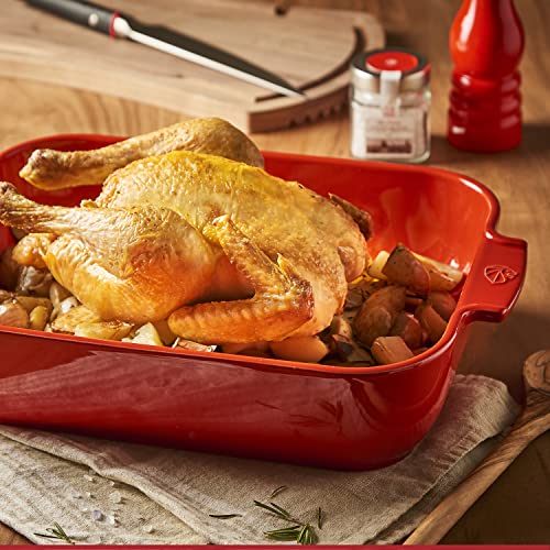 PEUGEOT, Rectangular Ceramic Baking Dish, 40 cm (including handles) x 25.7 cm x 7.5 cm, Capacity: 5.2 L, 8-10 Servings - Image 2