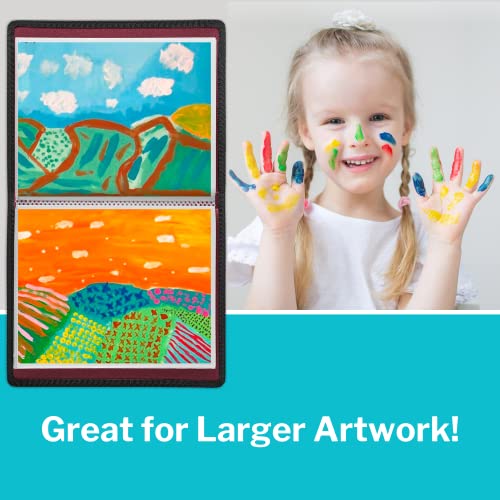 Dunwell Large Art Portfolio 11X14 (Ruby) - Portfolio Folder For Artwork, Portfolio Album Binder, Portfolio Presentation Book With 24 Plastic Sleeves, Display 48 Pages, Art Portfolio Case 11 X 14 #TOP4