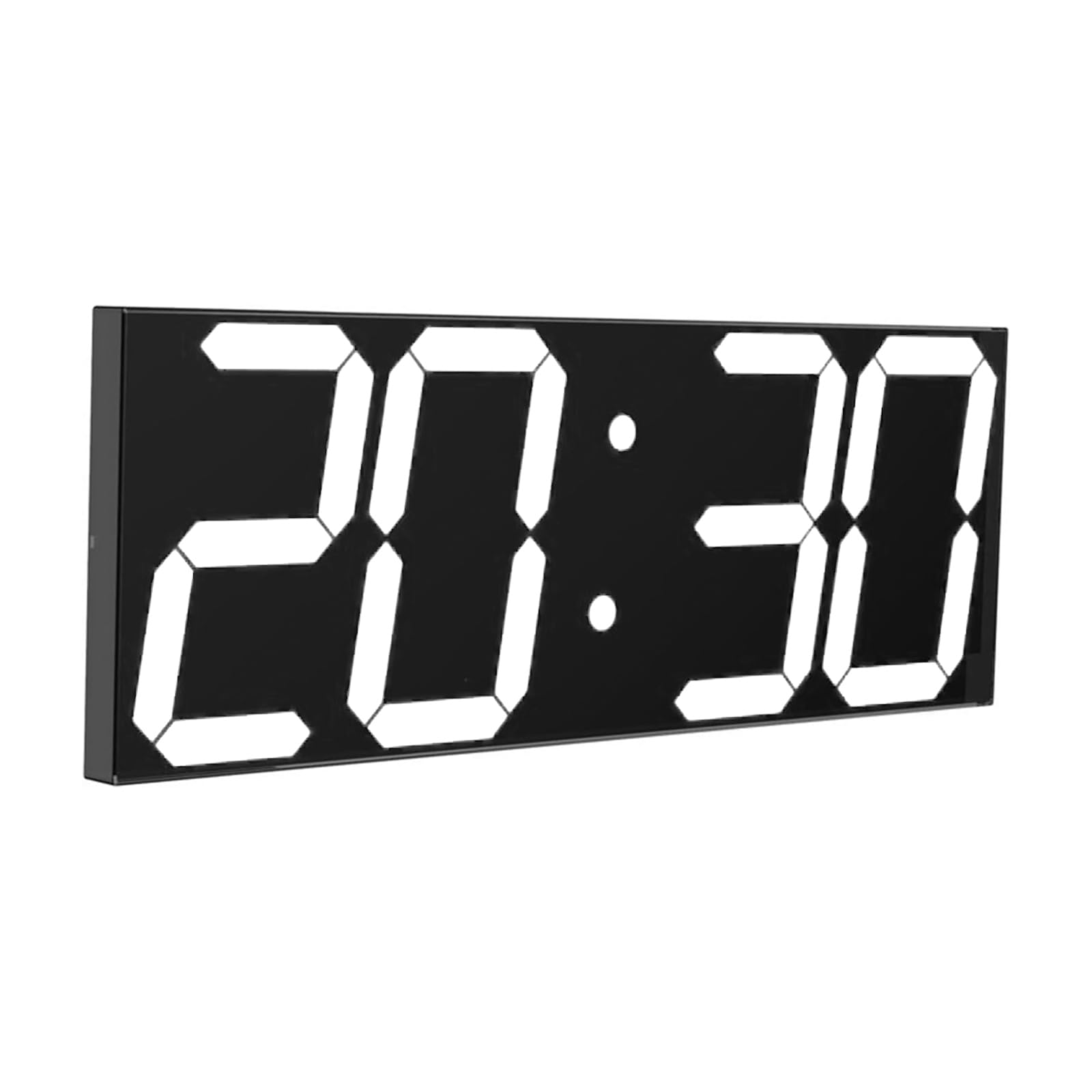 CHKOSDA Reloj LED Digital de Pared Grande con Pantalla LED de 18 Pulgadas, Cuenta atrás con 8 Niveles de Brillo Ajustables, indicador de 12/24 Horas, indicador de Temperatura y Calendario (Blanco)