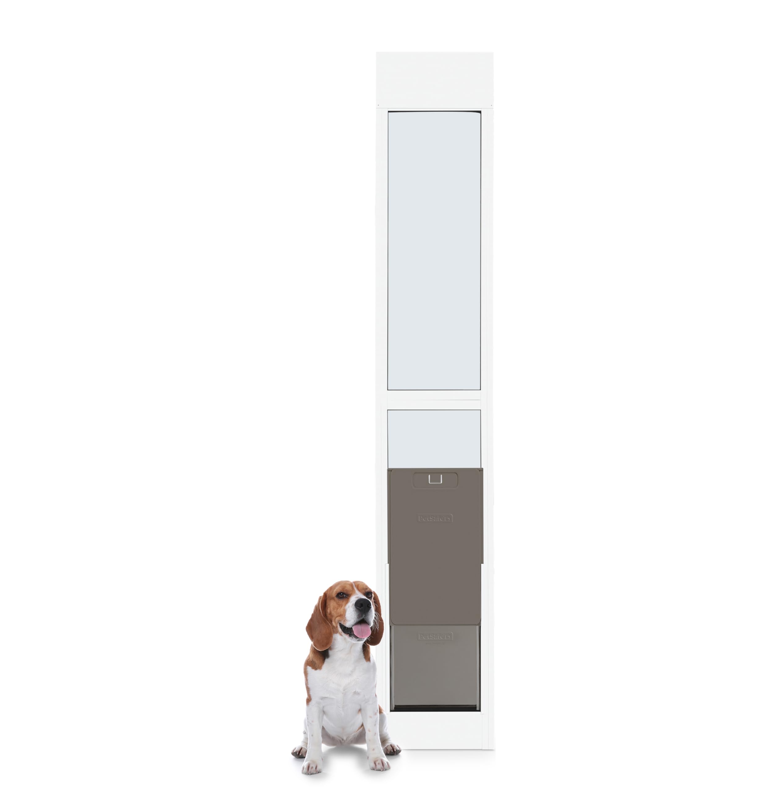 2-Piece Sliding Glass Cat and Dog Door - No Cutting, Durable, Weather Resistant - Large
